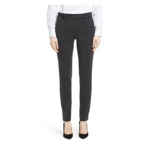 NWOT Theory pintuck knit twill dark gray trouser pants size US 4